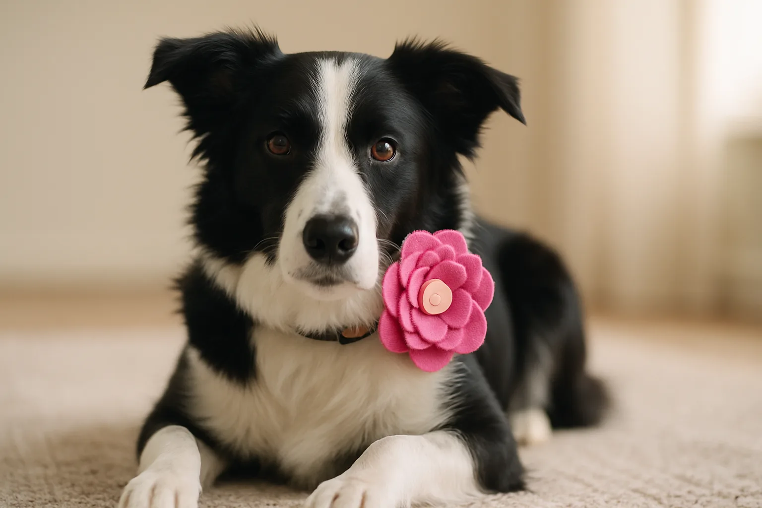 DIY dog collar accessories felt flower craft