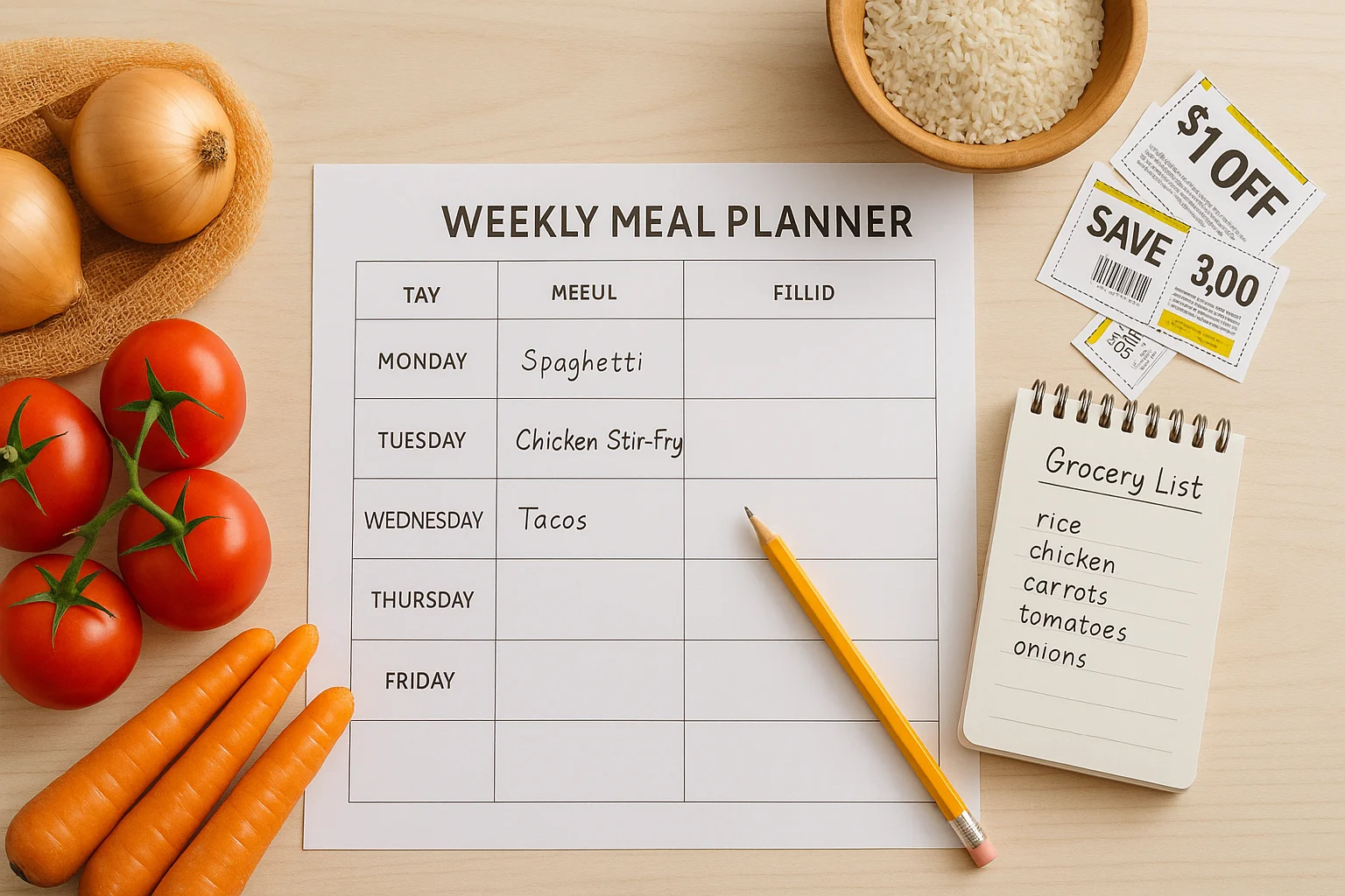 meal planning for frugal living