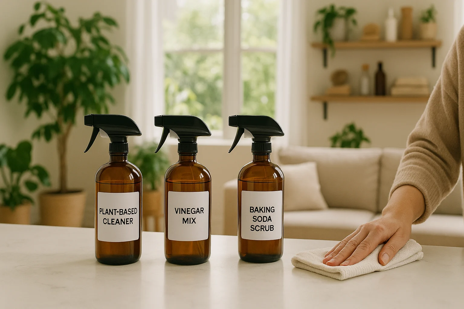 Clean home with natural cleaning products for asthmatics