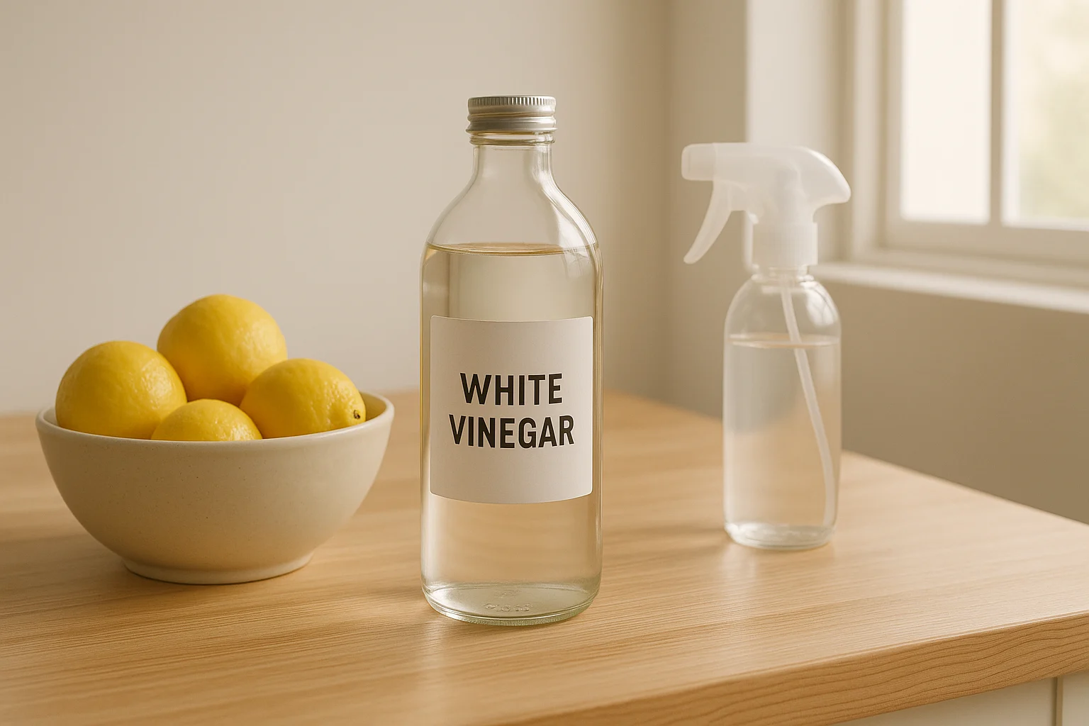 White vinegar as a natural cleaning product for asthmatics