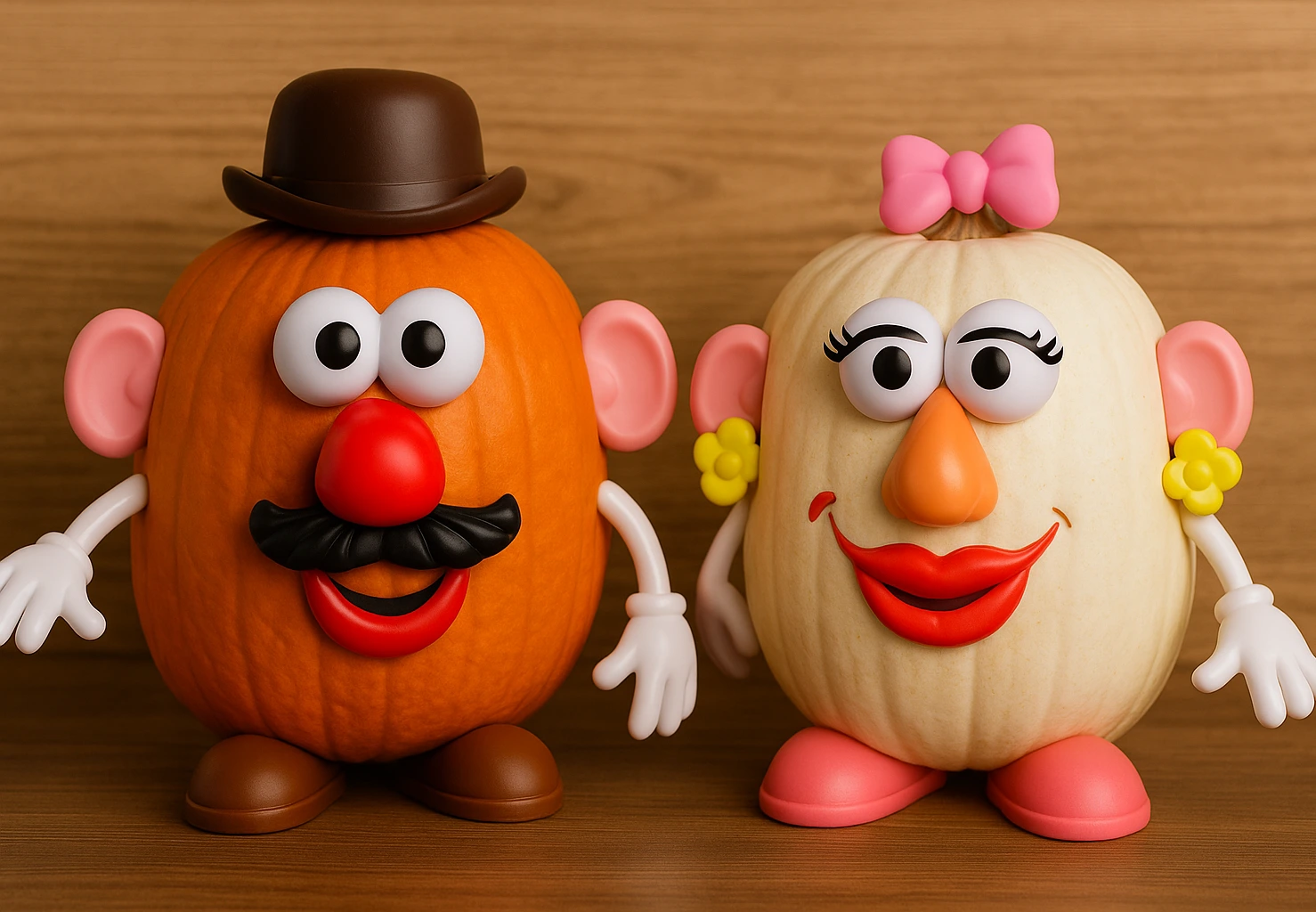 No-carve pumpkin ideas with Mr. Potato Head accessories